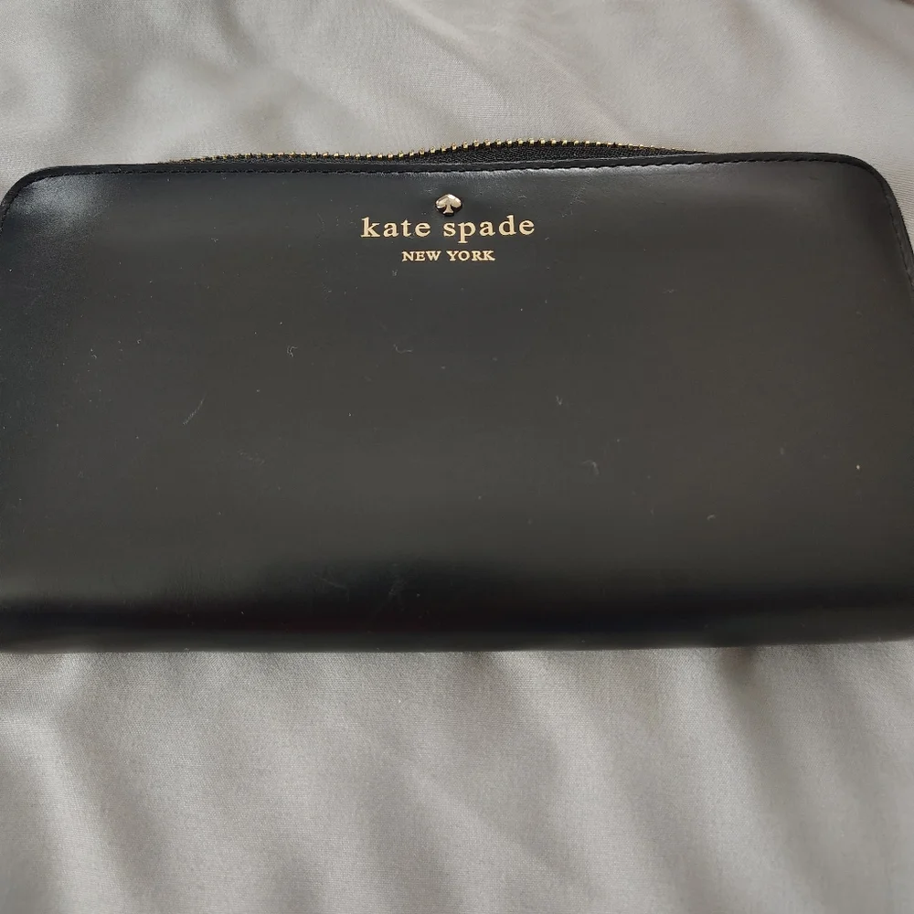 Kate Spade Black Zip-Around Wallet